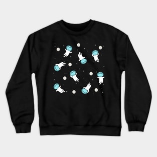 Cute cats floating in space Crewneck Sweatshirt